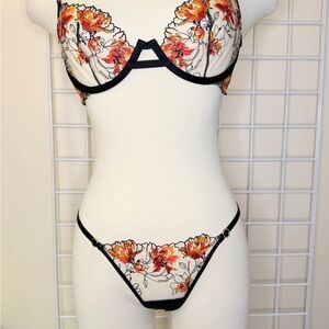 Bluebella Floral Embroidered Bra & Panty.